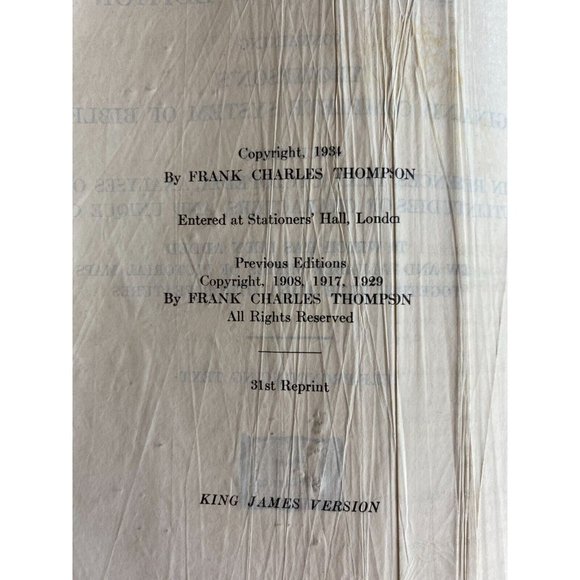 The New 1934 Chain Reference Bible Third Improved Edition King James Version - Picture 12 of 16